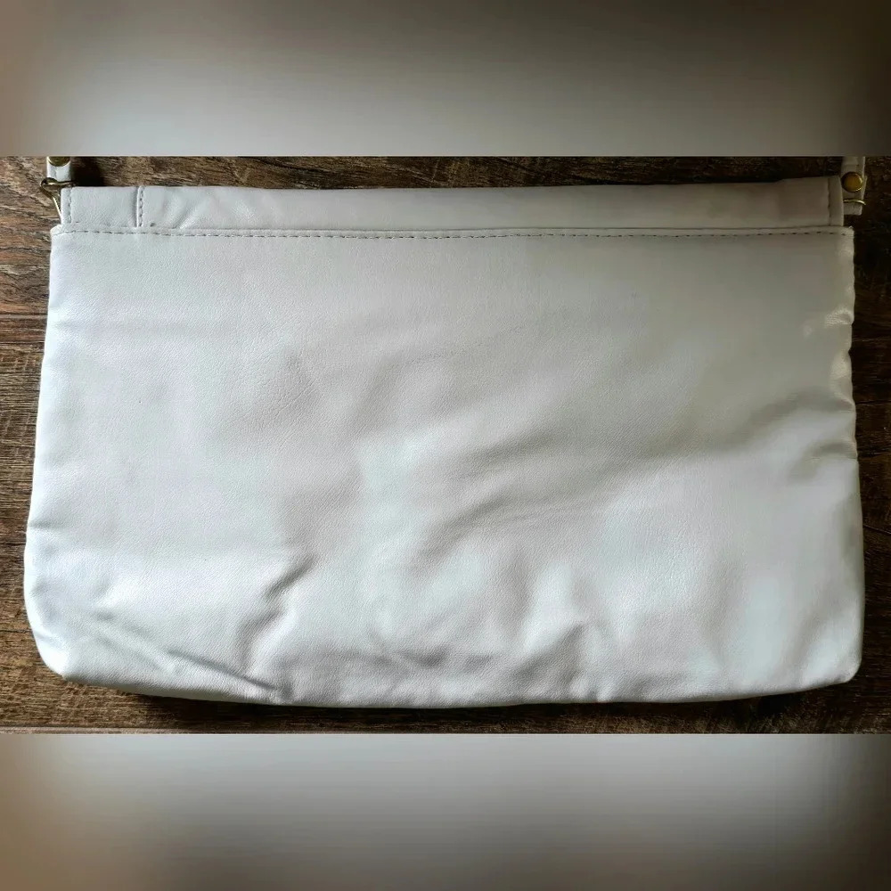 Vintage 1980s Light Gray Purse Handbag Clutch - Picture 6 of 8